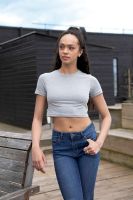 AWDis Tri-Blend Dámský Crop Top s vlastním potiskem | Just Hoods