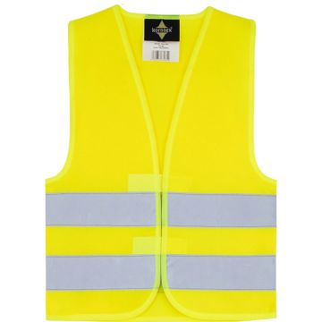 Korntex Dětská reflexní vesta s vlastním potiskem – Přední strana – Neon Gelb