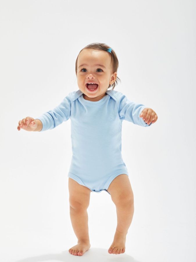 Babybugz Organic Dětské body s dlouhým rukávem s vlastním potiskem | Babybugz