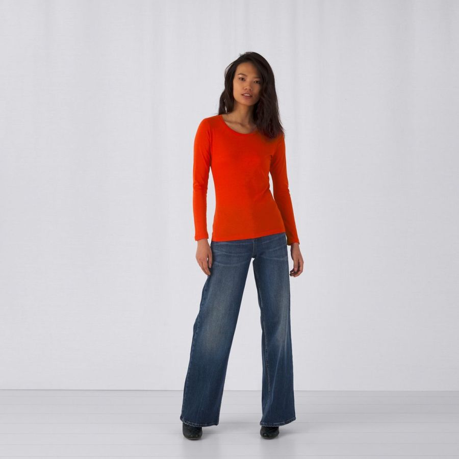 B&C Inspire T Dámské tričko s dlouhým rukávem s vlastním potiskem | B&C