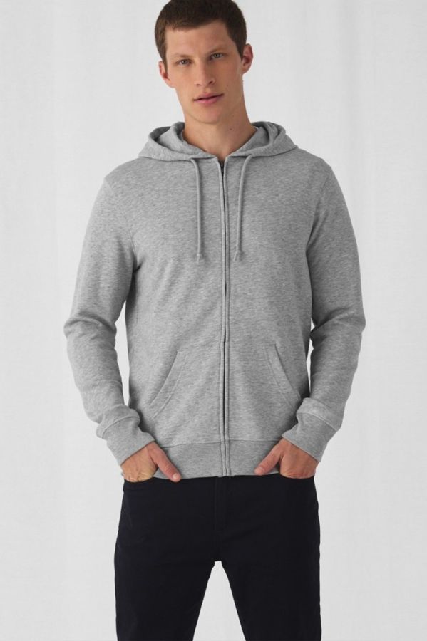 B&C Inspire Pánská mikina s kapucí na zip s vlastním potiskem | B&C