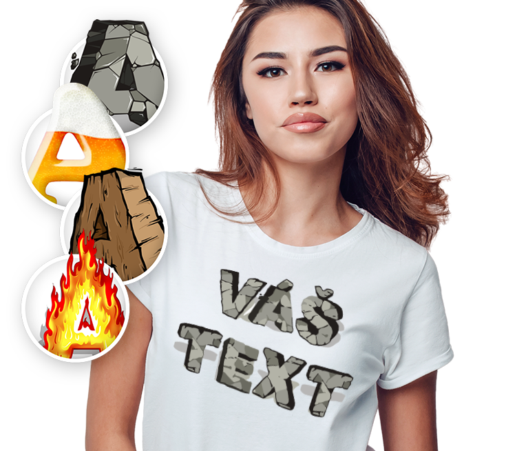 Mladá žena v tričku s 3D cool potiskem