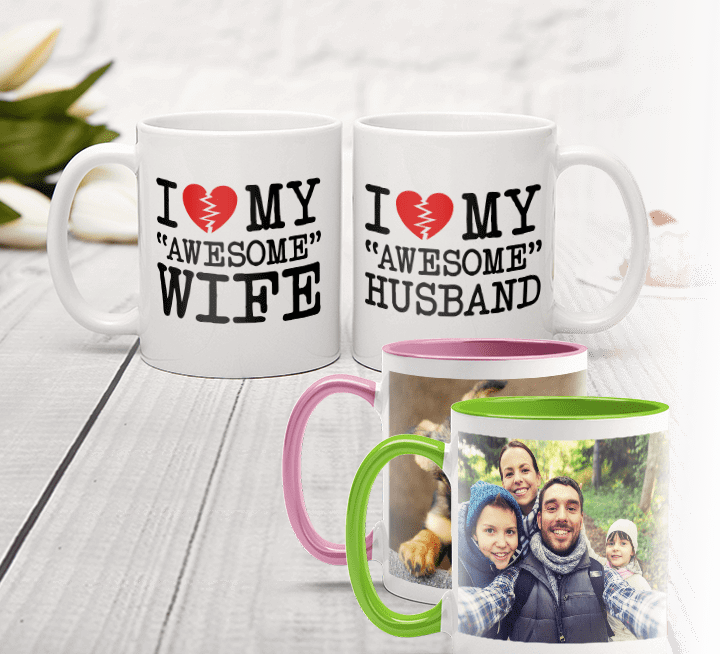 Potisk bílých a barevných hrnečků s vlastním motivem