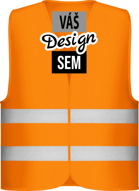 Korntex Unisex reflexní vesta s reflexními pruhy s vlastním potiskem
