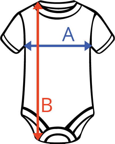 Organic body Dětské Tabulka velikostí