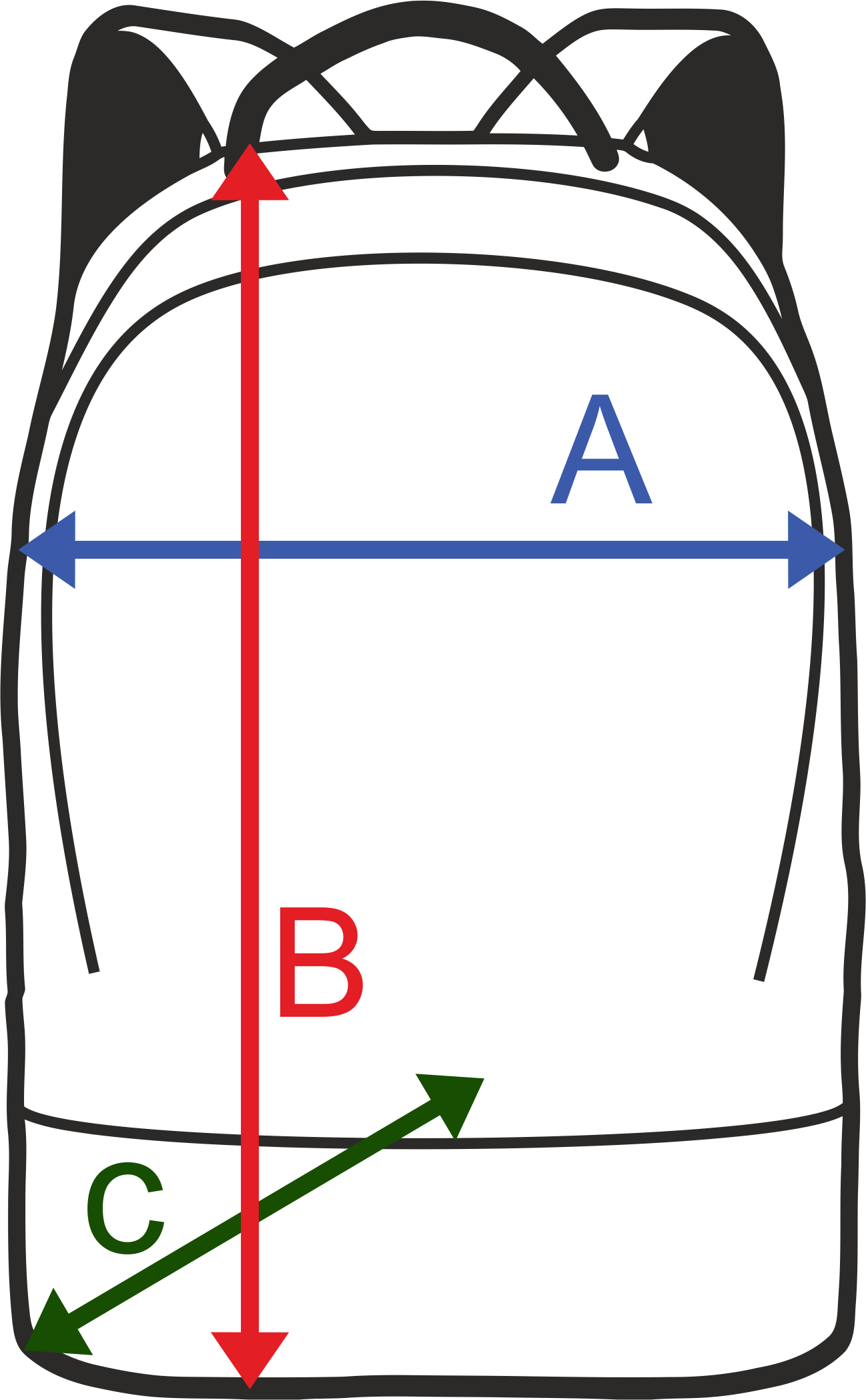 Sportovní batoh se spodní přihrádkou Rozměry