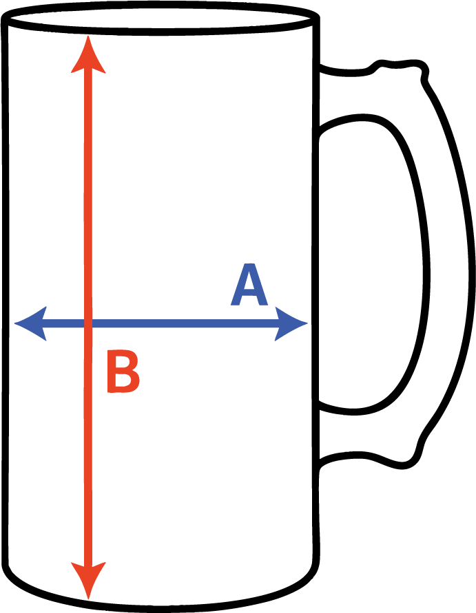 Pivní pohár Rozměry
