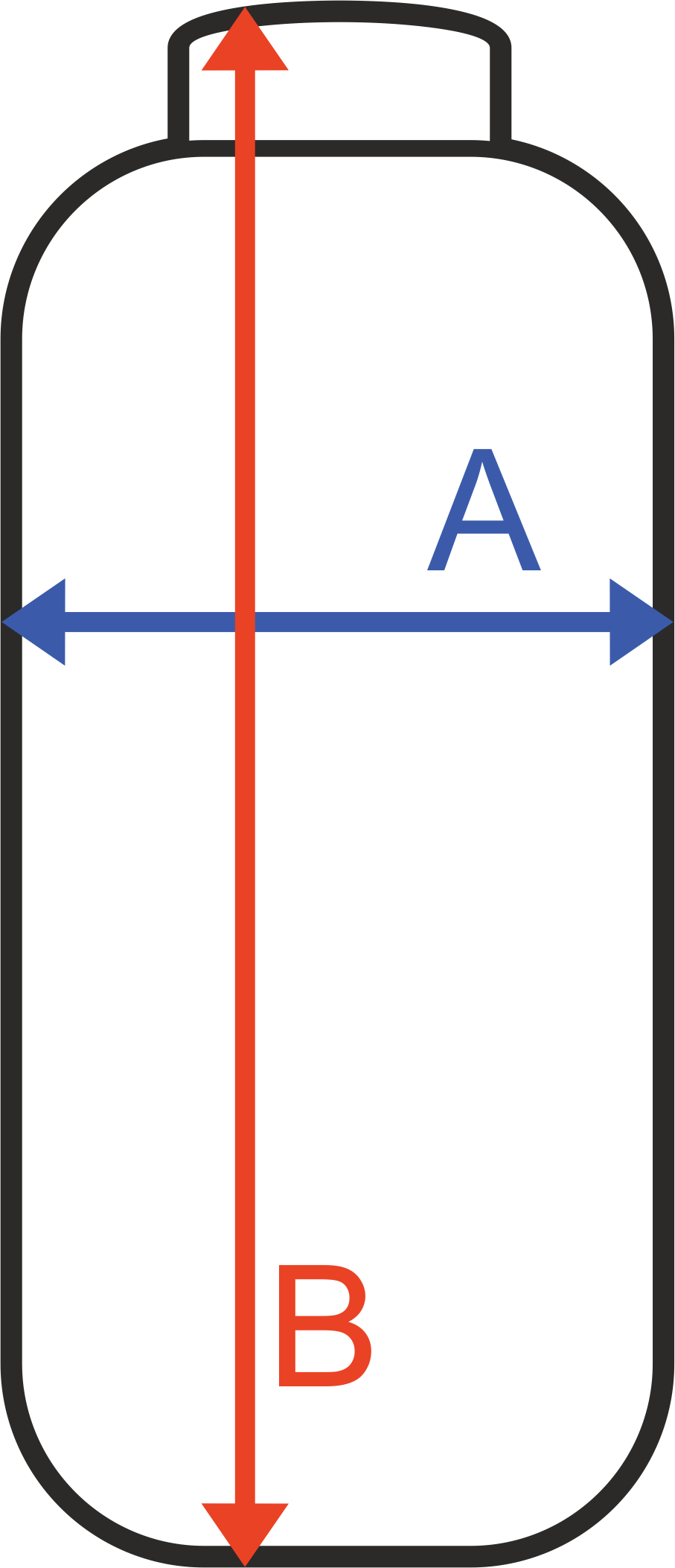 Láhev na pití Vita Tabulka velikostí