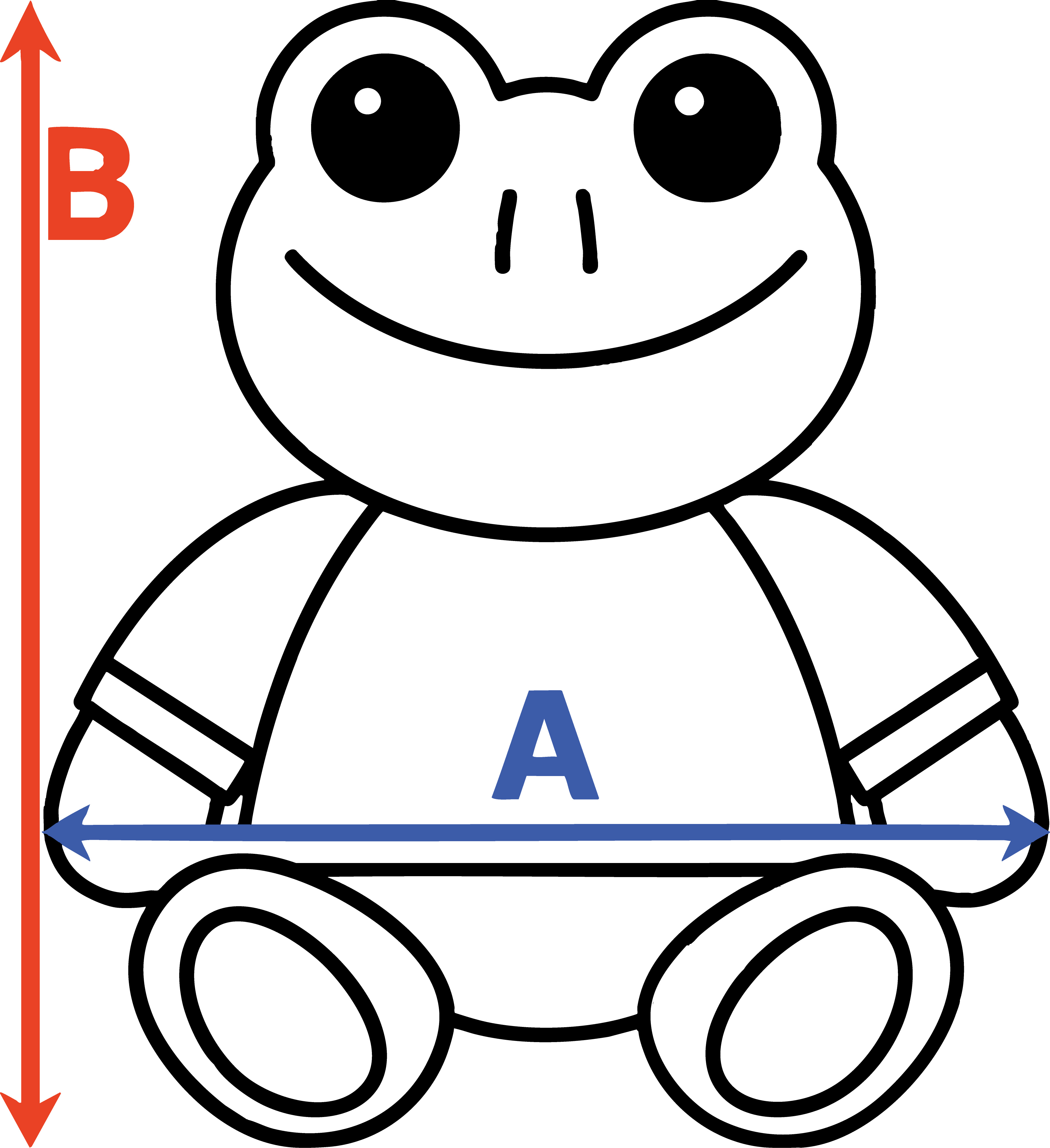 Plyšová žába Rozměry