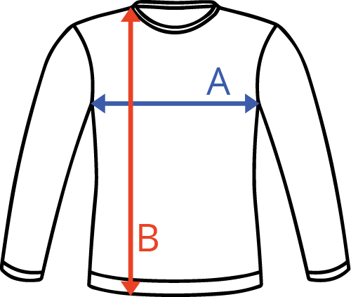 Run 2.0 tričko s dlouhým rukávem Tabulka velikostí