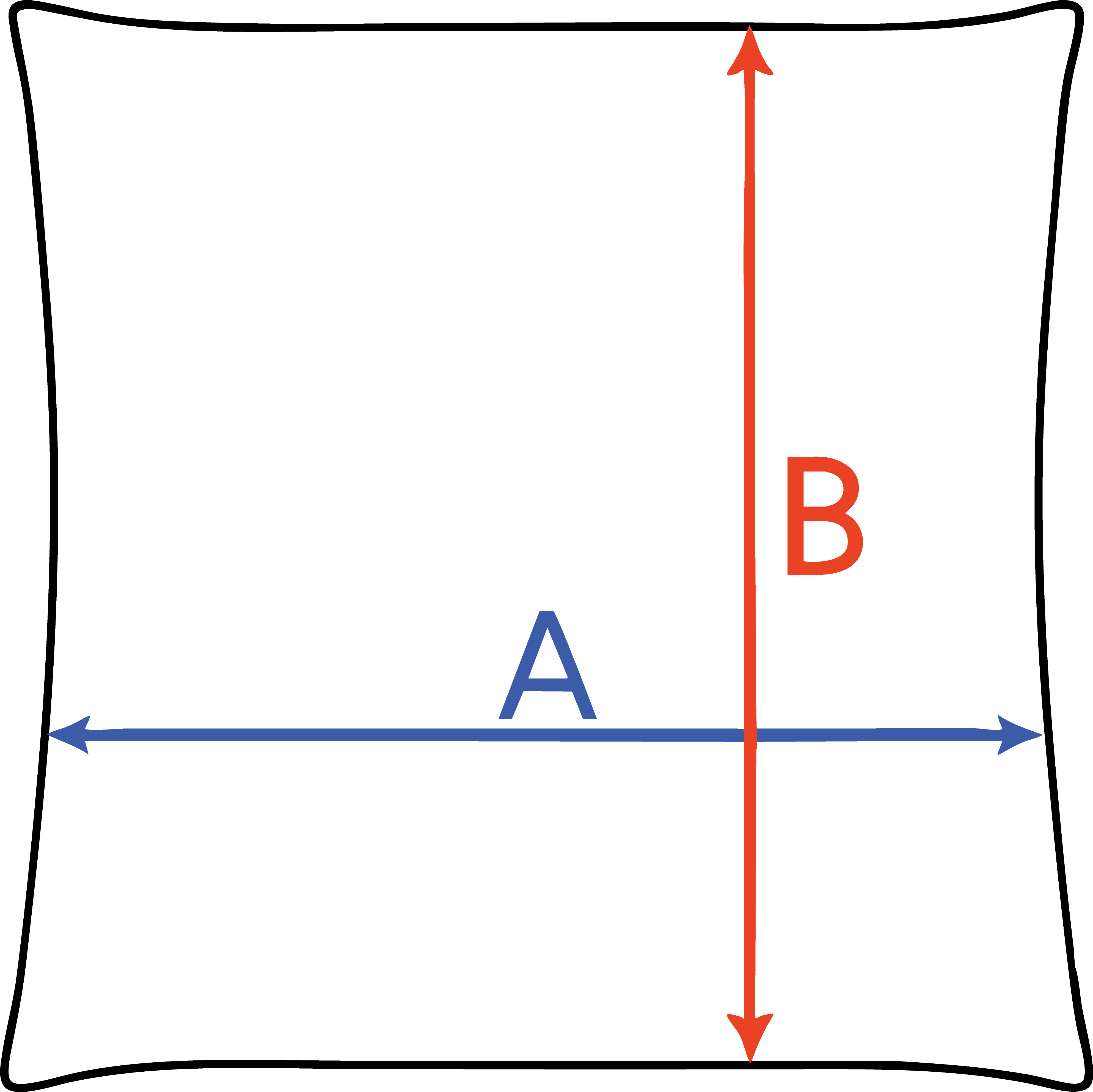 Dvoubarevný polštář Rozměry