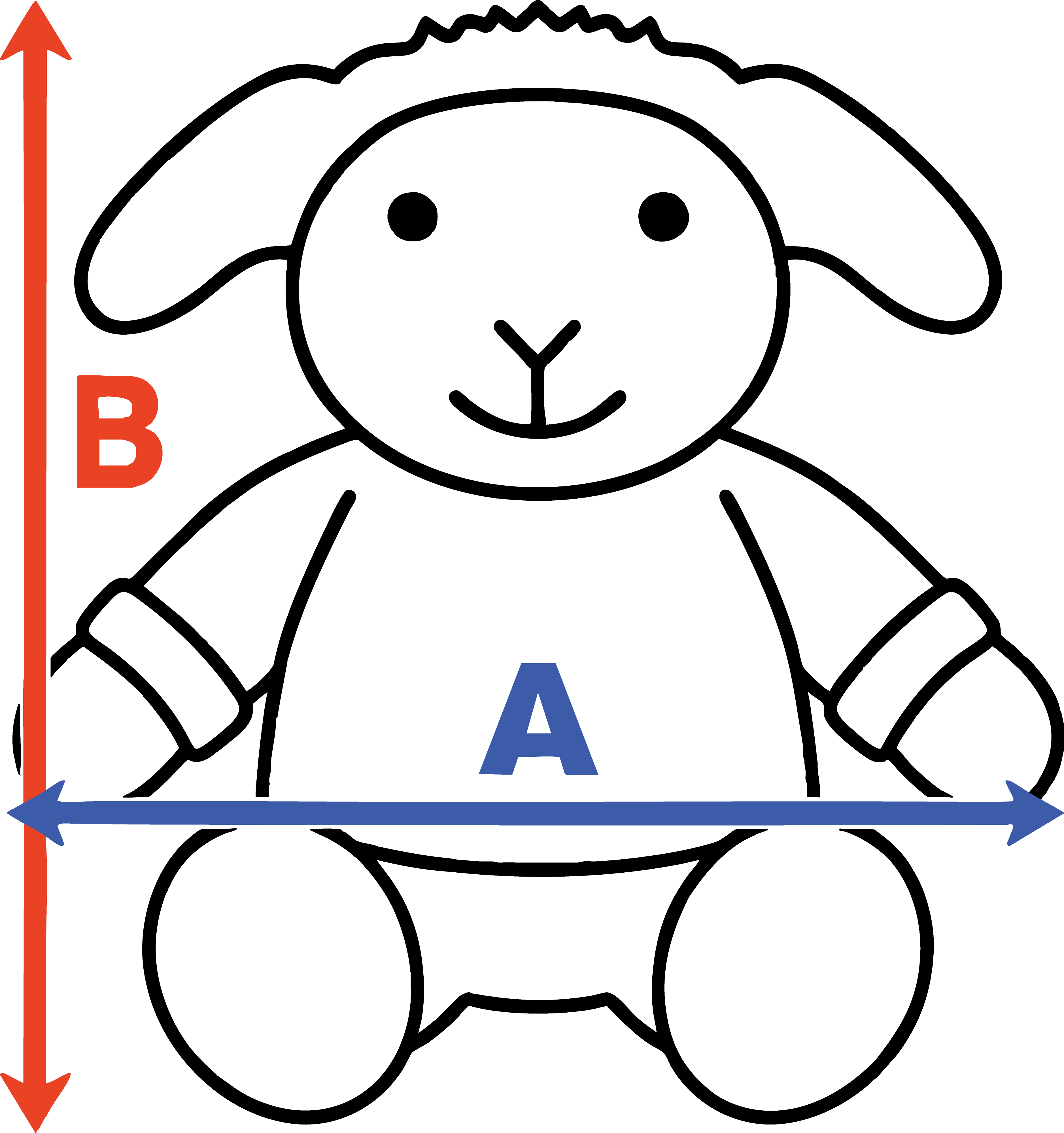 Plyšová ovečka Berta Rozměry