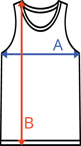 Jersey tílko Pánské Tabulka velikostí