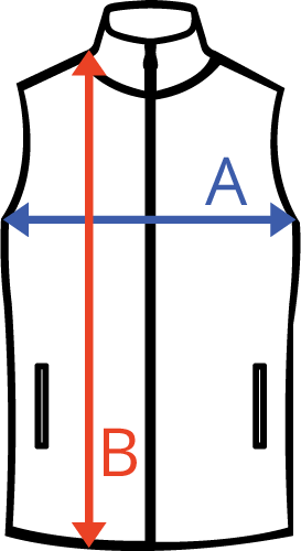 Softshellová vesta Falcon Dámská Tabulka velikostí